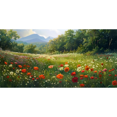 Flower Field Landscape Canvas